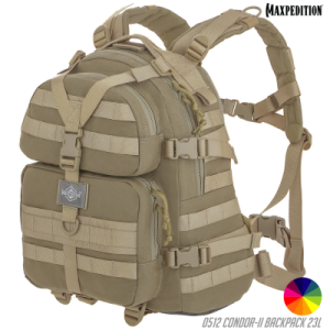Тактический рюкзак MAXPEDITION Condor-II Hydration Backpack 23L, Khaki, 0512K Тактический рюкзак MAXPEDITION Condor-II Hydration Backpack 23L, Khaki, 0512K